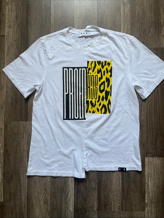 Proenza Schouler Tops - Proenza Schouler White Label Asymmetrical logo t-shirt